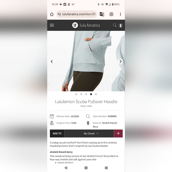 Lululemon Scuba Pullover Hoodie - Picture 5 of 5